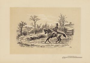 Hunting Sketches, No 4, The Man who Rode the Lanes (grabado) de Hablot Knight (1815 92) Browne