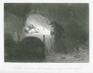 Calles de Londres: Nathaniel Crosier, Esq, pasa una noche muy inquieta (grabado) de Hablot Knight (1815 92) Browne