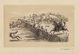 The Tumbletown Steeple-Chase, No 2, The Start (grabado)