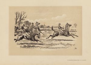 The Tumbletown Steeple-Chase, nº 3, Demasiado caliente para durar (grabado) de Hablot Knight (1815 92) Browne