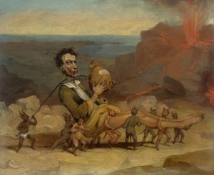 Una caricatura de Edward Bulwer Lytton (1803-1873) de Hablot Knight Browne