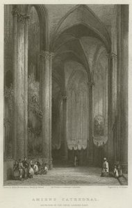 Catedral de Amiens, lado sur del coro mirando al este de Hablot Knight Browne