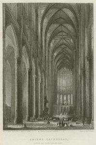 Catedral de Amiens, vista de la nave, mirando al este de Hablot Knight Browne