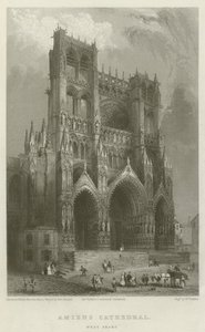 Catedral de Amiens, fachada oeste de Hablot Knight Browne