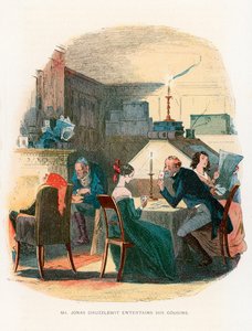 Ilustración para Martin Chuzzlewit de Hablot Knight Browne