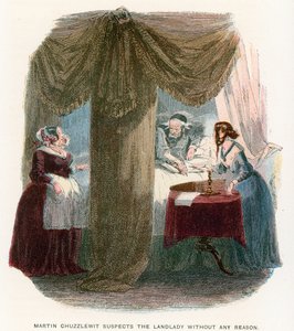 Ilustración para Martin Chuzzlewit de Hablot Knight Browne