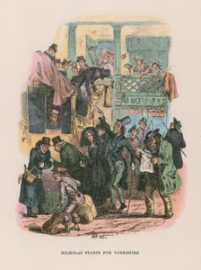 Ilustración para Nicholas Nickleby de Hablot Knight Browne