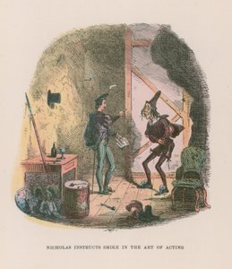 Ilustración para Nicholas Nickleby de Hablot Knight Browne