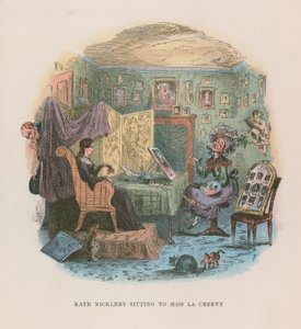 Ilustración para Nicholas Nickleby de Hablot Knight Browne