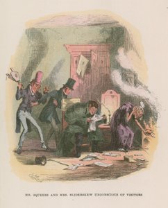 Ilustración para Nicholas Nickleby de Hablot Knight Browne