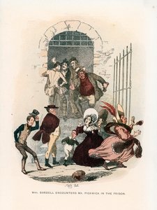 Ilustración para los Papeles de Pickwick de Hablot Knight Browne