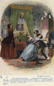 En la tierra de Dickens - Postal de Dombey e hijo, c.1907