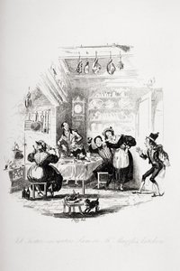 Job Trotter se encuentra con Sam en la cocina del Sr. Muzzle, ilustración de 