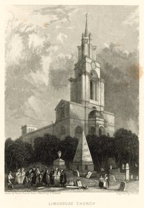 Iglesia de Limehouse; Iglesia de Santa Ana, Limehouse, Londres de Hablot Knight Browne