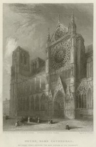 Catedral de Notre Dame, fachada sur, mostrando el rosetón del transepto de Hablot Knight Browne