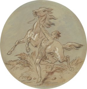Uno de los dieciocho diseños para una serie de láminas que ilustran Venus y Adonis