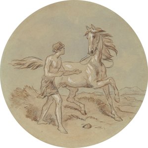 Uno de los dieciocho diseños para una serie de láminas que ilustran Venus y Adonis