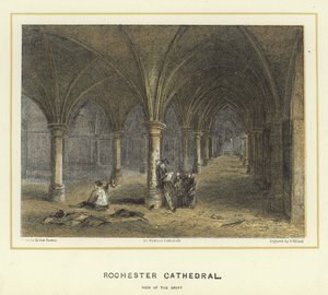 Catedral de Rochester, vista de la cripta