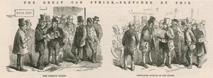 La gran huelga de taxis - bocetos de Phiz
