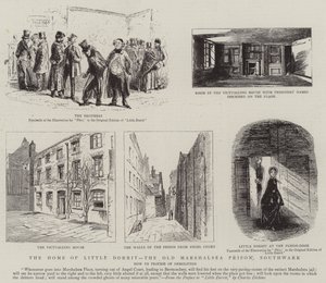 El Hogar de la Pequeña Dorrit, la Antigua Prisión Marshalsea, Southwark de Hablot Knight Browne