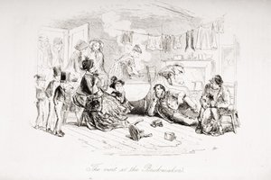 La visita al fabricante de ladrillos, ilustración de 