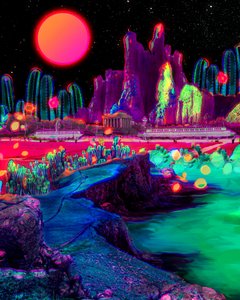 Paisaje surrealista y vibrante de Halit Benli