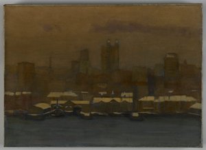 Frente al río, Nueva York en invierno