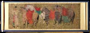 Un mozo con caballos de Han Gan