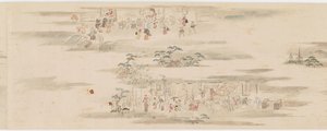Pasatiempos y ocupaciones de los doce meses, período Edo, finales del siglo XVII-principios del siglo XVIII de Hanabusa Itcho