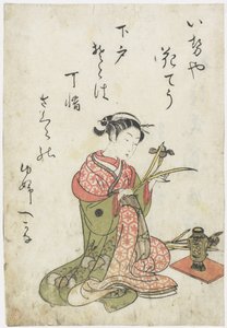 Cortesana Hanach? de la casa Iseya, principios de 1770 de Hanabusa Shigenobu