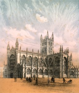 Abadía de Bath, Somerset, c1870 de Hanhart