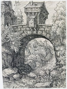 Paisaje con puente, 1550 de Hanns Sebald Lautensack