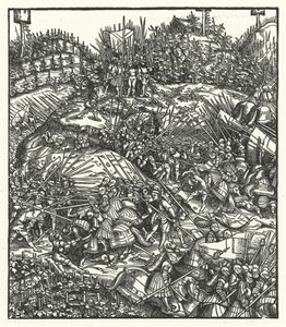 El Archiduque Maximiliano de Austria y su ejército luchando contra los franceses