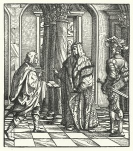 El archiduque Maximiliano de Austria recibiendo el acuerdo de María de Borgoña a su propuesta de matrimonio de Hans (after) Burgkmair