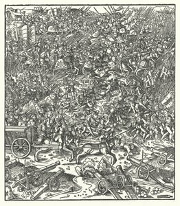 Batalla de Guinegate, Francia, 7 de agosto de 1479 (grabado) de Hans (after) Burgkmair