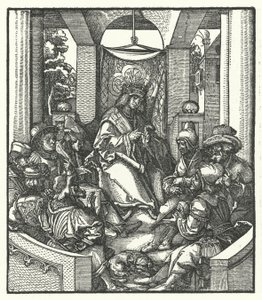 El rey Luis XI de Francia negociando con los rebeldes flamencos de Hans (after) Burgkmair