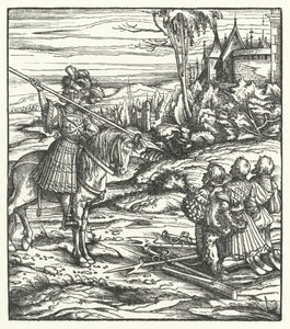 Escena de la segunda revuelta flamenca contra el dominio de los Habsburgo de Hans (after) Burgkmair