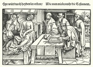El testamento (grabado) de Hans (after) Burgkmair