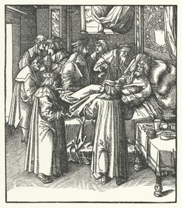 La muerte del emperador del Sacro Imperio Romano Federico III de Hans (after) Burgkmair