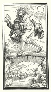 Grabado de De Remediis Utriusque Fortunae (Remedios para la Fortuna Buena y Mala) de Petrarca de Hans (after) Burgkmair