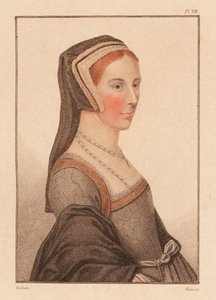 Anne Cresacre, de 15 años, pupila de Sir Thomas More.,1812 (grabado) de Hans (after) Holbein the Younger