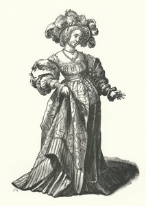 Traje de una mujer de Basilea de Hans (after) Holbein the Younger