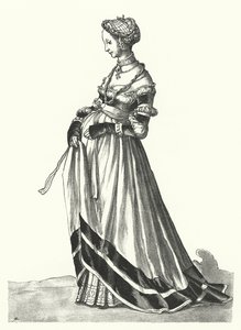 Traje de una mujer de Basilea de Hans (after) Holbein the Younger