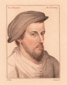 Henry Howard, Conde de Surrey, poeta ejecutado por traición ,1812 (grabado) de Hans (after) Holbein the Younger