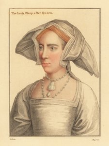 Lady Mary, hija del rey Enrique VIII,1812 (grabado) de Hans (after) Holbein the Younger