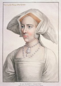 María Tudor (1516-58) grabado por Francesco Bartolozzi (1727-1815) de Hans (after) Holbein the Younger
