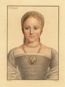 Mary Zouch, dama de compañía de Jane Seymour,1812 (grabado) de Hans (after) Holbein the Younger