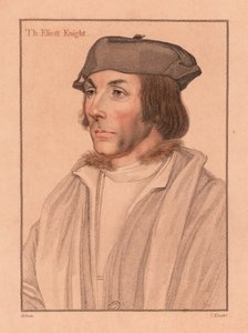 Sir Thomas Elyot, diplomático y erudito inglés.,1812 (grabado) de Hans (after) Holbein the Younger
