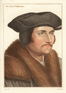 Sir Thomas More, Lord Canciller del Rey Enrique VIII,1812 (grabado) de Hans (after) Holbein the Younger