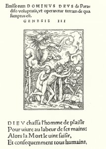 La expulsión del Edén de Hans (after) Holbein the Younger